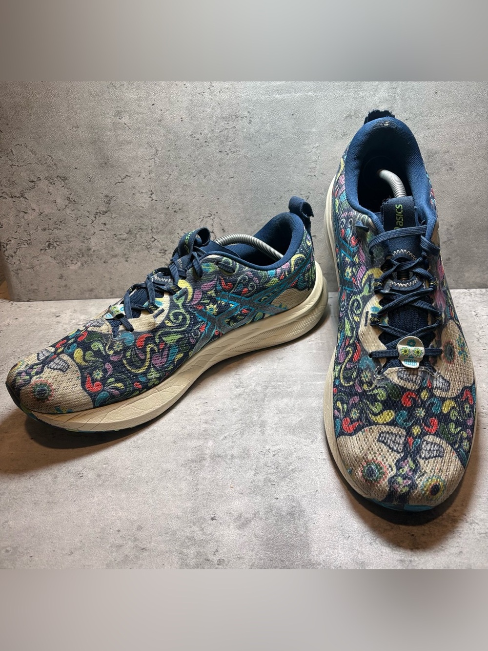Asics Noosa Tri 16 Limited Edition Día De Muertos Midnight Blue Lime Mens 13